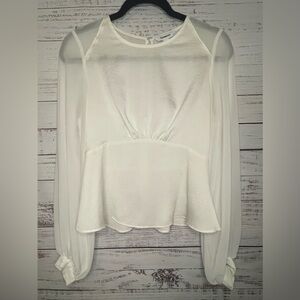 Express Sheer White Blouse